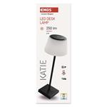 Emos Z7630B KATIE, LED stolná lampa, nabíjateľná, čierna