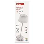 Emos Z7630W KATIE, LED stolná lampa, nabíjateľná, biela