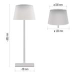 Emos Z7630W KATIE, LED stolná lampa, nabíjateľná, biela