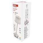 Emos Z7630W KATIE, LED stolná lampa, nabíjateľná, biela