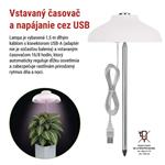 Emos Z7901, LED GROW pestovateľská lampa 5 W, časovač, biela
