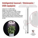 Emos Z7902, LED GROW pestovateľská lampa 8 W, časovač, stmievateľná, biela