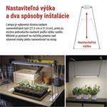 Emos Z7903, LED GROW pestovateľská lampa na sadenice 15 W, časovač, biela