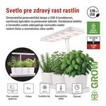 Emos Z7904, LED GROW pestovateľská lampa 7 W, časovač, stmievateľná lampa, biela