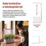 Emos Z7904, LED GROW pestovateľská lampa 7 W, časovač, stmievateľná lampa, biela