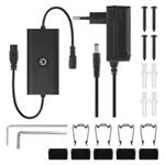 Emos ZCW34BR GoSmart, LED stojaca lampa, čierna, 175 cm, teplá biela / RGB, WiFi