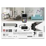 Emos ZCW34BR GoSmart, LED stojaca lampa, čierna, 175 cm, teplá biela / RGB, WiFi