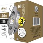 Emos ZD3221, LED bodové svietidlo strieborné Exclusive 5W teplá biela