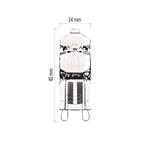 Emos ZE0306, halogénová žiarovka JC, 45W, G9, teplá biela