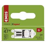 Emos ZE0306, halogénová žiarovka JC, 45W, G9, teplá biela