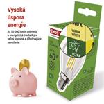 Emos ZF1A42, LED žiarovka Filament Mini Globe A-CLASS, E14, 3,8 W (60 W), 806 lm, teplá biela