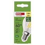 Emos ZF1A42, LED žiarovka Filament Mini Globe A-CLASS, E14, 3,8 W (60 W), 806 lm, teplá biela