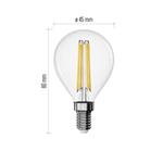 Emos ZF1D02, LED žiarovka Filament Mini Globe, E14, 1,8 W (25 W), 250 lm, teplá biela