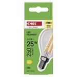 Emos ZF1D02, LED žiarovka Filament Mini Globe, E14, 1,8 W (25 W), 250 lm, teplá biela