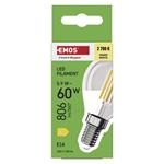 Emos ZF1D42, LED žiarovka Filament Mini Globe, E14, 5,9 W (60 W), 806 lm, teplá biela