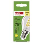 Emos ZF1D52, LED žiarovka Filament Mini Globe, E14, 7 W (75 W), 1055 lm, teplá biela