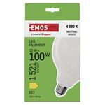 Emos ZF2D63, LED žiarovka Filament G125, E27, 11 W (100 W), 1521 lm, neutrálna biela