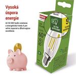Emos ZF3A43, LED žiarovka Filament sviečka A-CLASS, E14, 3,8 W (60 W), 806 lm, neutrálna biela