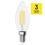 Emos ZF3D52, LED žiarovka Filament sviečka, E14, 7 W (75 W), 1055 lm, teplá biela