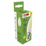 Emos ZF3D52, LED žiarovka Filament sviečka, E14, 7 W (75 W), 1055 lm, teplá biela