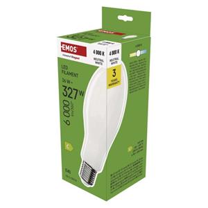Emos ZF5754, LED žiarovka Filament ED90, E40, 36 W (327 W), 6 000 lm, neutrálna biela