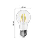 Emos ZF5D22, LED žiarovka Filament A60, E27, 3,4 W (40 W), 470 lm, teplá biela