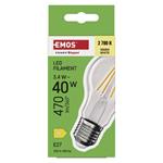 Emos ZF5D22, LED žiarovka Filament A60, E27, 3,4 W (40 W), 470 lm, teplá biela