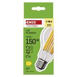 Emos ZF5D82, LED žiarovka Filament A70, E27, 18 W (150 W), 2452 lm, teplá biela