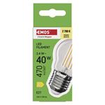 Emos ZF6D22, LED žiarovka Filament Mini Globe, E27, 3,4 W (40 W), 470 lm, teplá biela