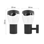 Emos ZGA010P, záhradné nástenné svietidlo ARTEO, 16,4 x 12 x 23 cm, 1 x E27, 15 W