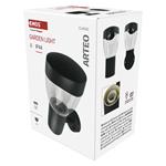 Emos ZGA010P, záhradné nástenné svietidlo ARTEO, 16,4 x 12 x 23 cm, 1 x E27, 15 W