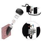 Emos ZGA020P, záhradné nástenné svietidlo ARTEO, 12 x 12 x 33 cm, 1 x E27, 15 W