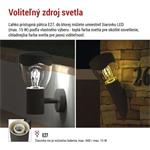 Emos ZGA020P, záhradné nástenné svietidlo ARTEO, 12 x 12 x 33 cm, 1 x E27, 15 W