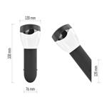 Emos ZGA020P, záhradné nástenné svietidlo ARTEO, 12 x 12 x 33 cm, 1 x E27, 15 W