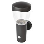 Emos ZGA040P, záhradné nástenné svietidlo ARTEO, senzor súmraku, 16,4 x 12 x 29,5 cm, 1 x E27, 15 W