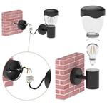 Emos ZGA040P, záhradné nástenné svietidlo ARTEO, senzor súmraku, 16,4 x 12 x 29,5 cm, 1 x E27, 15 W