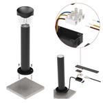 Emos ZGA0A0P, záhradné stĺpikové svietidlo ARTEO, 12 x 12 x 50 cm, 1 x E27, 15 W