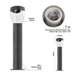 Emos ZGA0A0P, záhradné stĺpikové svietidlo ARTEO, 12 x 12 x 50 cm, 1 x E27, 15 W