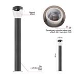 Emos ZGA0C0P ARTEO, záhradné stĺpikové svietidlo, 12 x 12 x 80 cm, 1 x E27, 15 W