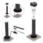 Emos ZGA0C0P, záhradné stĺpikové svietidlo ARTEO, 12 x 12 x 80 cm, 1 x E27, 15 W