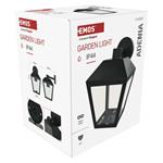 Emos ZGB020P, záhradné nástenné svietidlo ADENIA, 18 x 15 x 24,5 cm, 1 x E27, 15 W