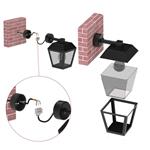 Emos ZGB020P, záhradné nástenné svietidlo ADENIA, 18 x 15 x 24,5 cm, 1 x E27, 15 W