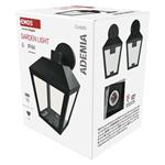 Emos ZGB020P, záhradné nástenné svietidlo ADENIA, 18 x 15 x 24,5 cm, 1 x E27, 15 W