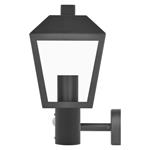 Emos ZGB040P, záhradné nástenné svietidlo ADENIA, senzor súmraku, 19,8 x 15 x 29,8 cm, 1 x E27, 15 W