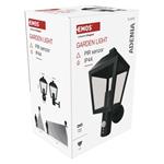 Emos ZGB040P, záhradné nástenné svietidlo ADENIA, senzor súmraku, 19,8 x 15 x 29,8 cm, 1 x E27, 15 W