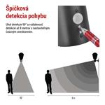 Emos ZGB040P, záhradné nástenné svietidlo ADENIA, senzor súmraku, 19,8 x 15 x 29,8 cm, 1 x E27, 15 W