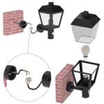 Emos ZGB040P, záhradné nástenné svietidlo ADENIA, senzor súmraku, 19,8 x 15 x 29,8 cm, 1 x E27, 15 W