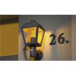 Emos ZGB040P, záhradné nástenné svietidlo ADENIA, senzor súmraku, 19,8 x 15 x 29,8 cm, 1 x E27, 15 W