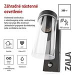 Emos ZGC040P ZALA, záhradné nástenné svietidlo, senzor súmraku, 14,5 x 8,9 x 26,2 cm, 1 x E27, 15 W