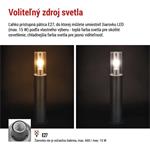 Emos ZGC0A0P, záhradné stĺpikové svietidlo ZALA, 14 x 14 x 50 cm, 1 x E27, 15 W